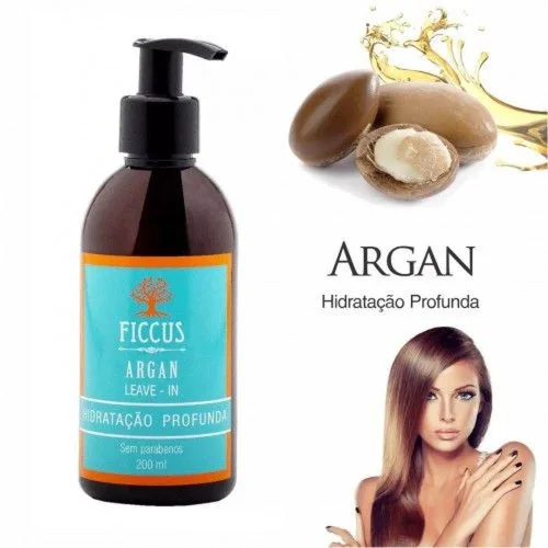 Argan Leave In 200ml Ficcus - FICCUS - Higiene E Beleza