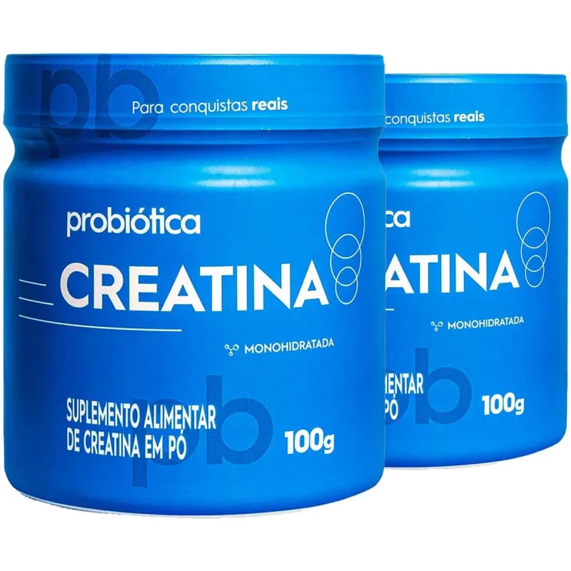 Kit 2x Creatina Pura 100g - Probiotica Sabor Sem Sabor - Probiótica - Suplementos Alimentares