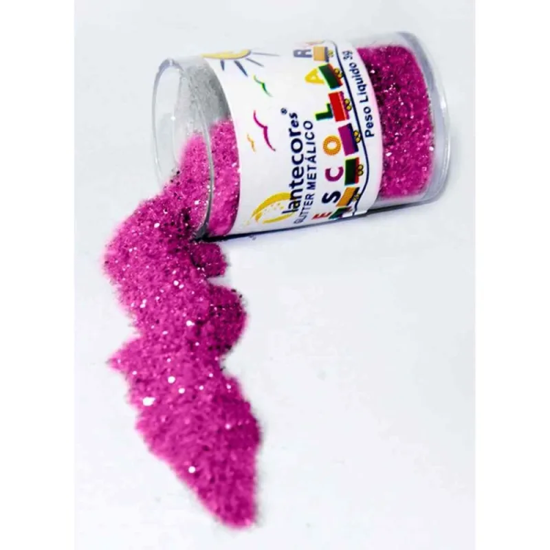 Glitter PVC PINK Potes 3G. (7898461578359) - LANTECOR - Artesanato