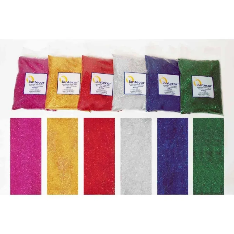 Glitter PVC Verde 100G. - LANTECOR - Artesanato