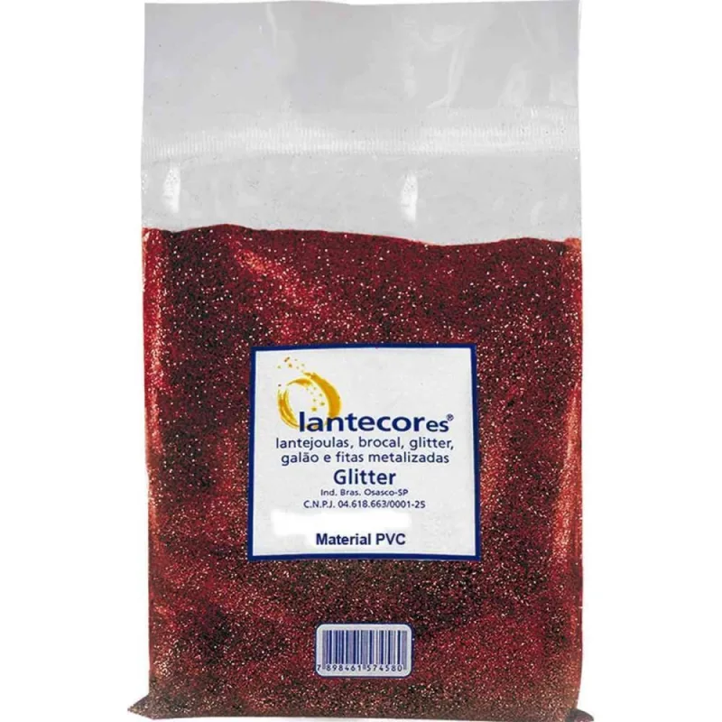 Glitter PVC Vermelho 100G. - LANTECOR