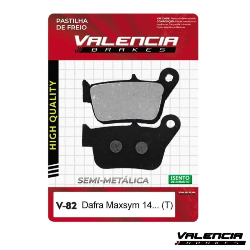 Pastilha De Freio Dafra Maxsym 400 Valencia Brakes - Não Disponível - Automotivo