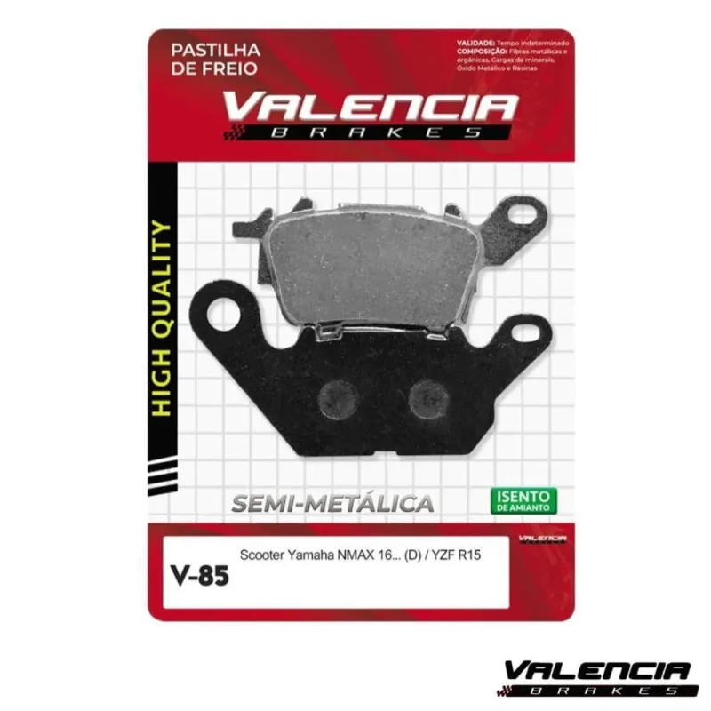 Pastilha De Freio Yamaha Nmax 16 E Yzf R15 Valencia - Não Disponível - Automotivo