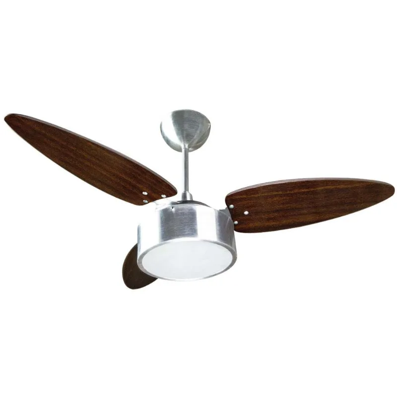 Ventilador de teto 110V com 3 pás Faro prata e tabaco Ventisol Ventilador de teto 110V com 3 pás Faro tabaco e preto Ventisol