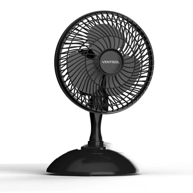 Mini Ventilador Portátil Ventisol 20cm de Mesa Preto Micro Ventilador Mini 220V - Ventisol - Ar E Ventilação