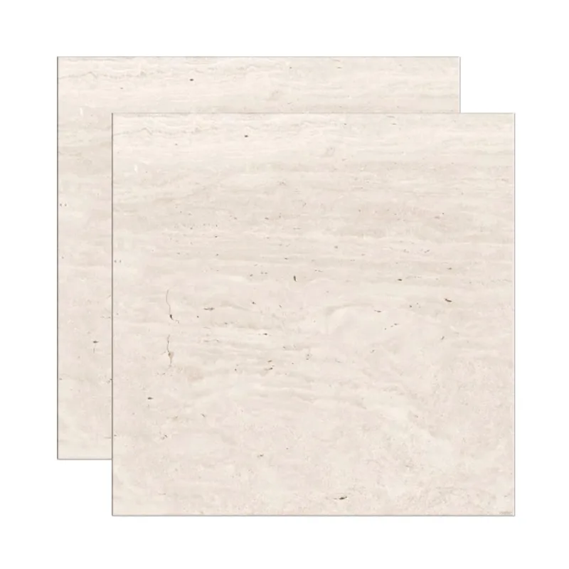 Porcelanato Retificado Ceusa 80 x 80cm Veins Travertino Fosco