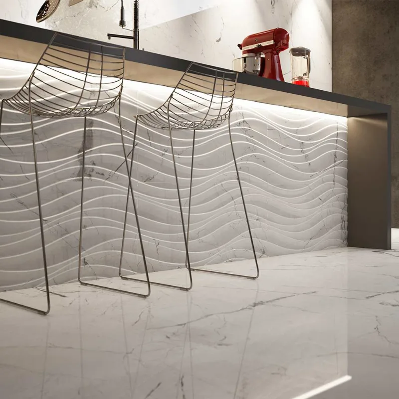 Porcelanato retificado 80x80cm Venatino polido Ceusa
