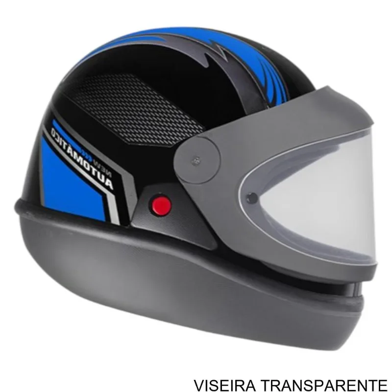 Capacete EBF Automático Bolt Preto E Azul 58 (MP)