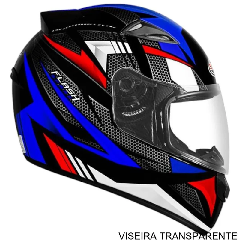 Capacete EBF Spark Flash Preto E Azul 58 (MP)