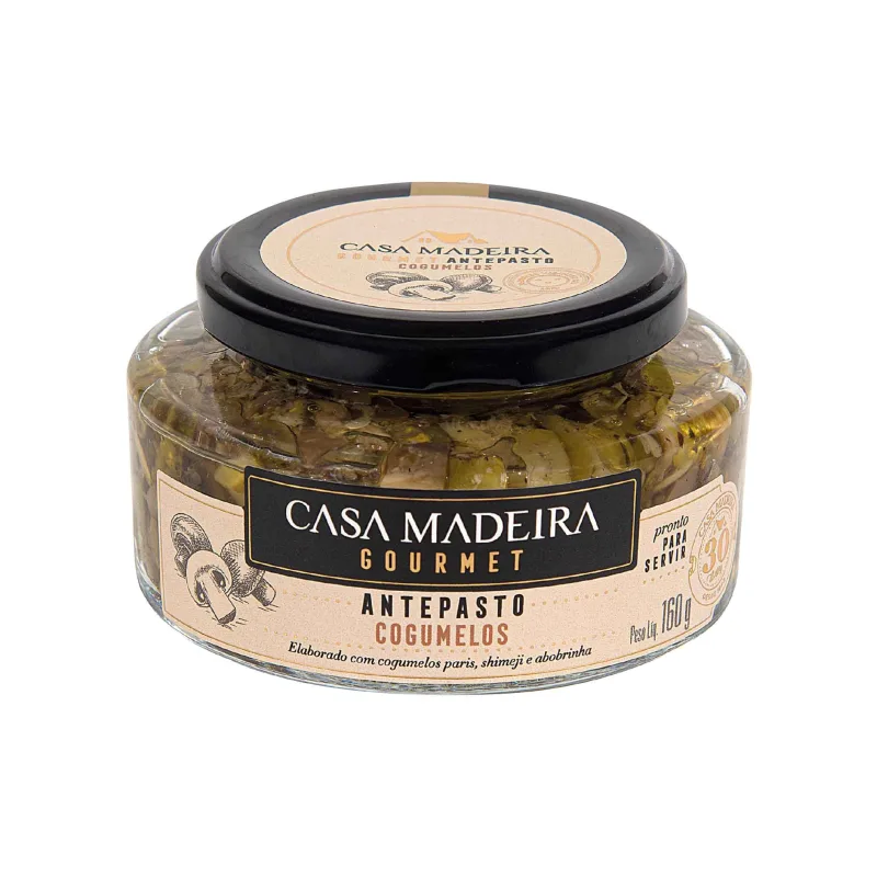 Antepasto de Cogumelos Gourmet Casa Madeira 160g - Casa Madeira - Mercearia
