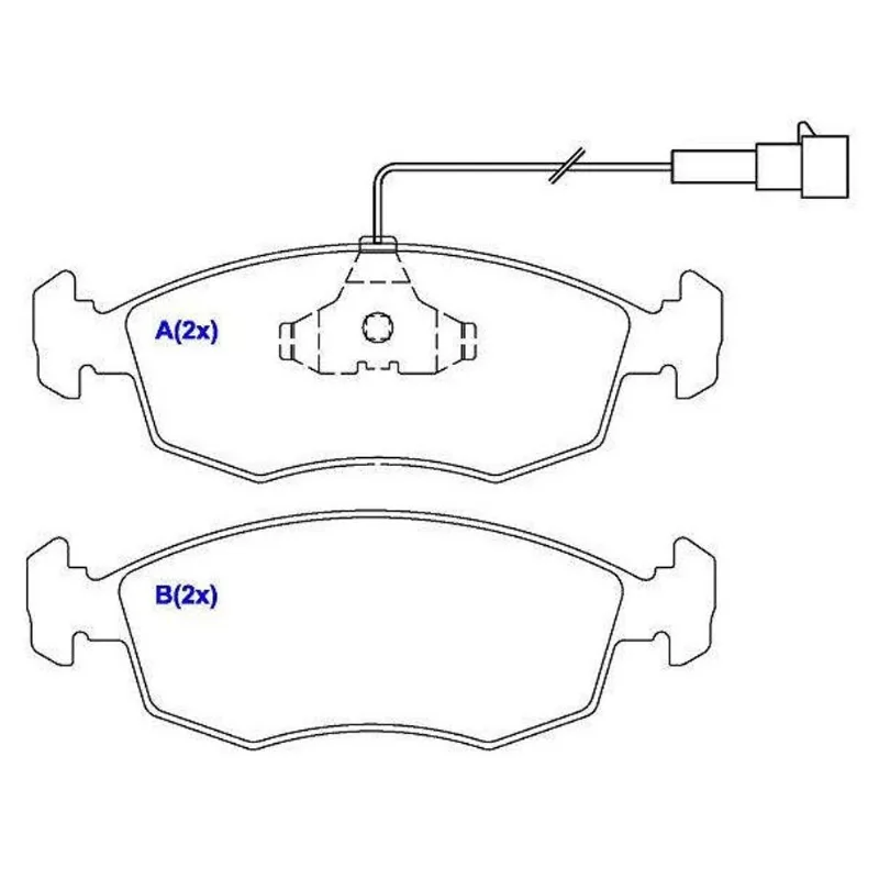 Pastilha De Freio Dianteira Tempra Tipo Uno 1994 Em Diante Speed Brake SNA-516 Sistema Teves