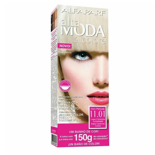 Tintura Permanente Alta Moda 11.01 Louro Clarissimo Acinzentado Unit - ALTA MODA - Higiene E Beleza