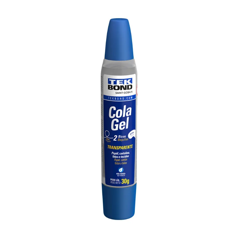 Cola Em Gel 2 Em 1 2 Bicos Transparente 30G Tekbond