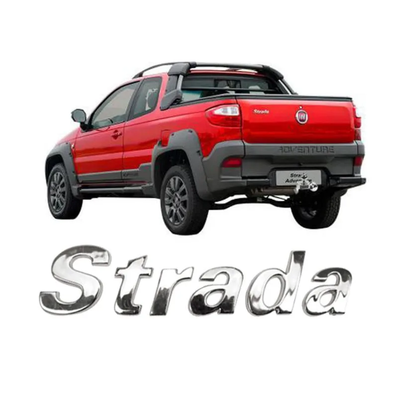 Emblema Strada Cromado Tampa Traseira 2006/2018