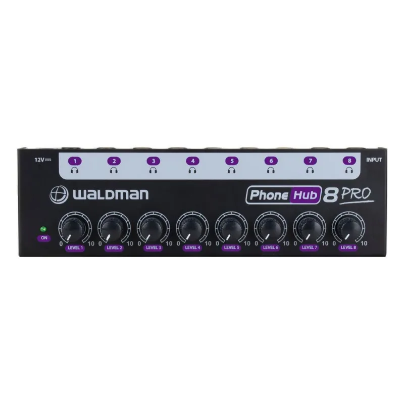 Amplificador De Fone 8 Canais Waldman Ph-8p Phonehub8 Pro