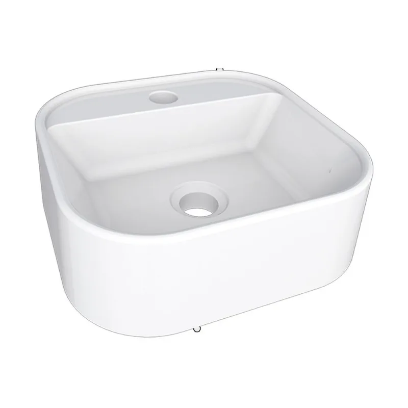 Cuba de Apoio Duna Quadrada Branco Cozimax 33 x 11 x 31 cm