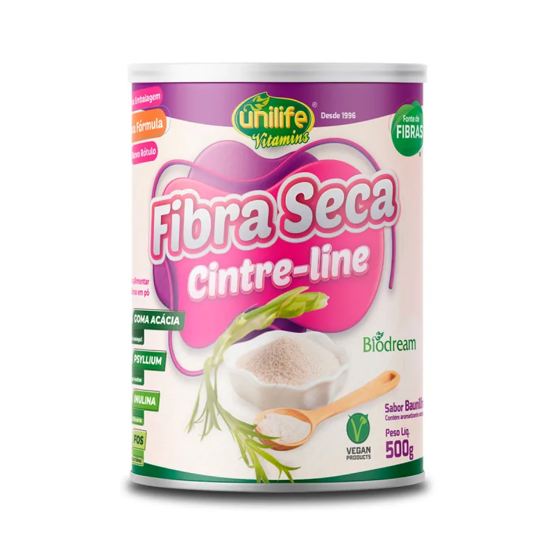 Fibra Seca Baunilha Cinture Line Unilife 500g - Unilife - Fibra Alimentar