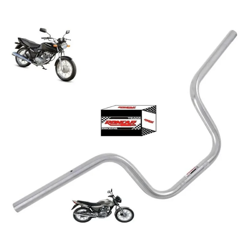 Guidão Cromado Roncar Honda Cg Titan Fan 125 150 2002 A 2013
