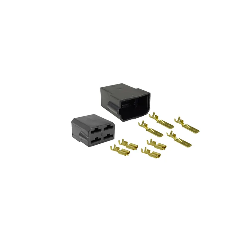 Conector 4 Vias para Terminal 6,3mm Preto - Macho Fêmea Anxt