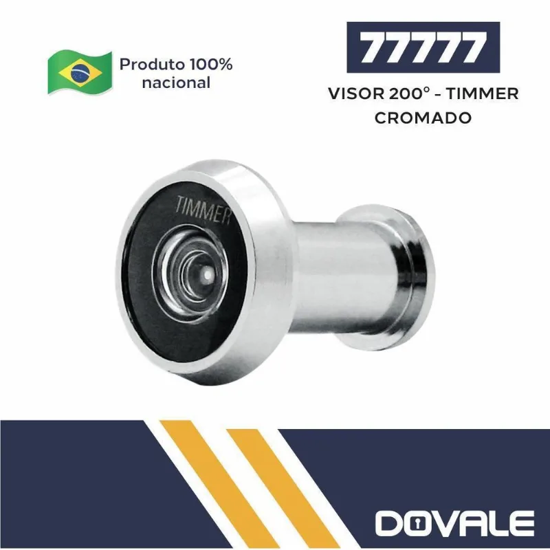 Visor Olho Mágico Cromado 200º