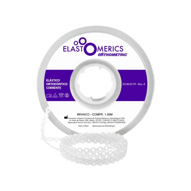 Elástico Corrente Médio - 1,5m - Branco