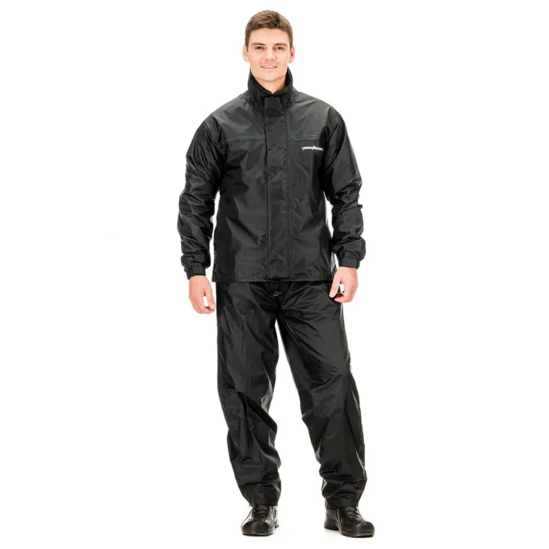 Capa De Chuva Pantaneiro Nylon Luxo Gola Ventilação Costas Forrado Preto GG (MP)