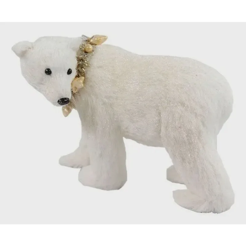 Enfeite Natalino Urso Polar Guirlanda Decoração Natal 27 Cm