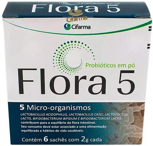 Flora 5 6 Saches 2g - CIFARMA - Farmácia