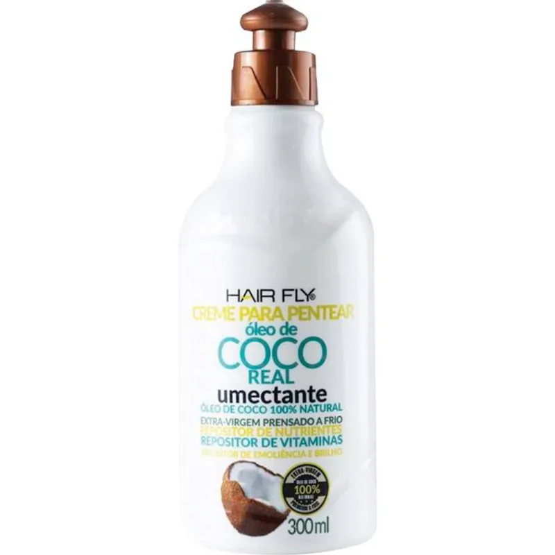 Creme para Pentear Hair Fly Óleo de coco 300ml