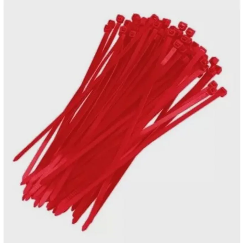 Abraçadeira de Nylon Dutoplast 100x2,5mm Pacote Com 100 Unidades Vermelho
