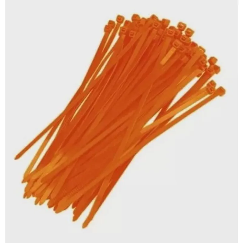 Abraçadeira de Nylon Dutoplast 100x2,5mm Pacote Com 100 Unidades Laranja