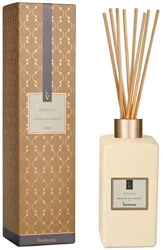 Difusor De Varetas Vanilla 250ml Via Aroma - VIA AROMA - Higiene E Beleza