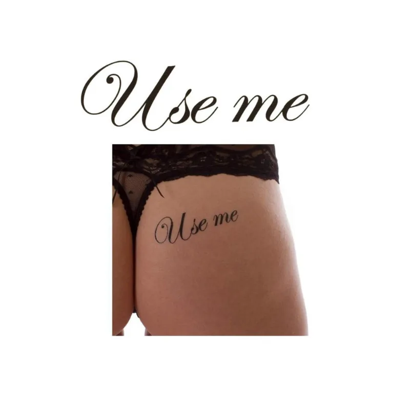 Tatuagem Temporária Use Me Sexy Erótica Frase Casal