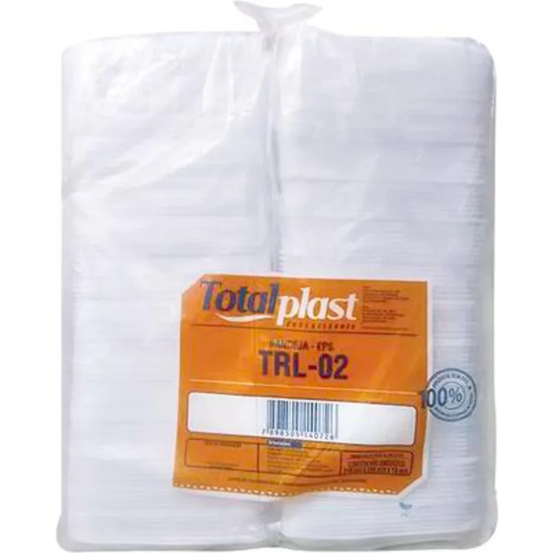 Bandeja Descartável Totalplast TRL-02 100 un