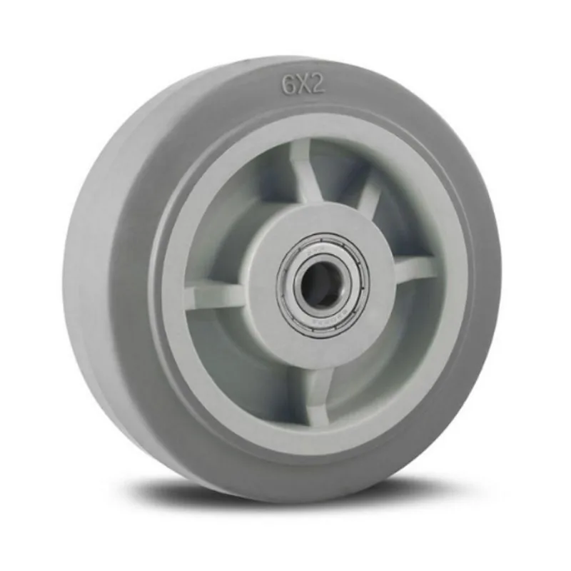 Roda Borracha Elastomera 6 Pol. C/rolamento. 250kg