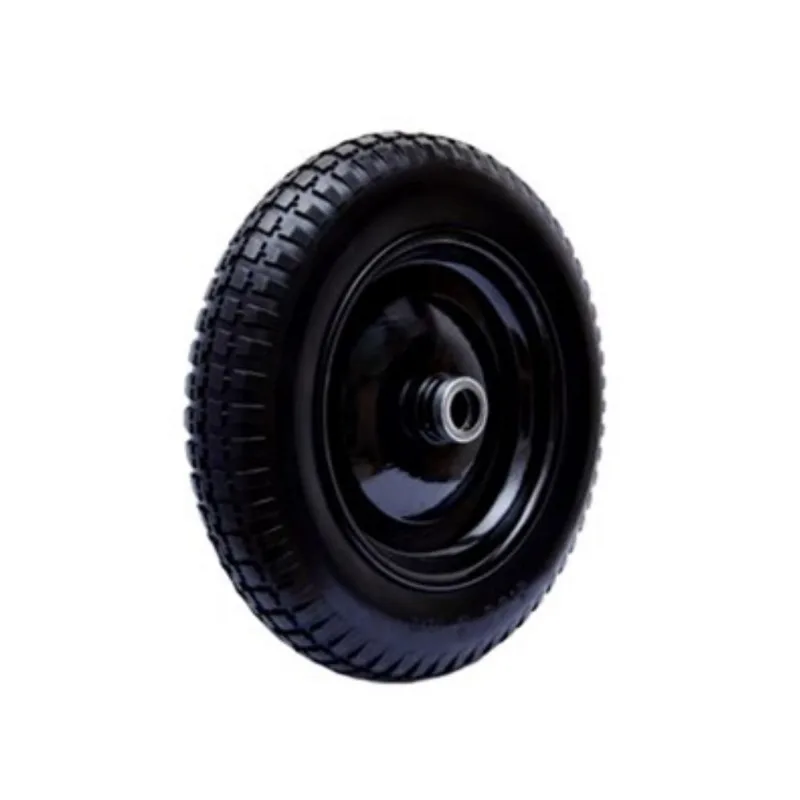 Roda Completa Maciça 300x8" com Rolamento para Carrinho de Pedreiro