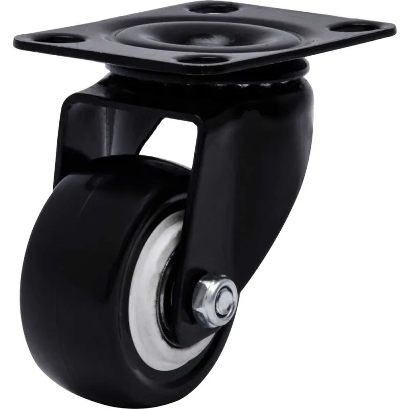 Rodízio giratório leve série black 2" branco e preto 50 kg - COLSON - COLSON - Movimentação De Materiais