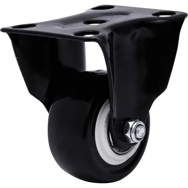 Rodízio fixo leve 2" série black branco e preto 50 kg - COLSON - COLSON - Movimentação De Materiais