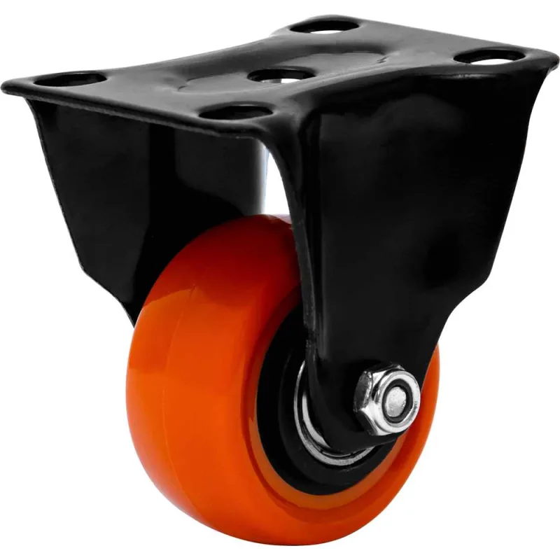 Rodízio fixo leve 1.5/8" série black roda laranja 30 kg - COLSON - COLSON
