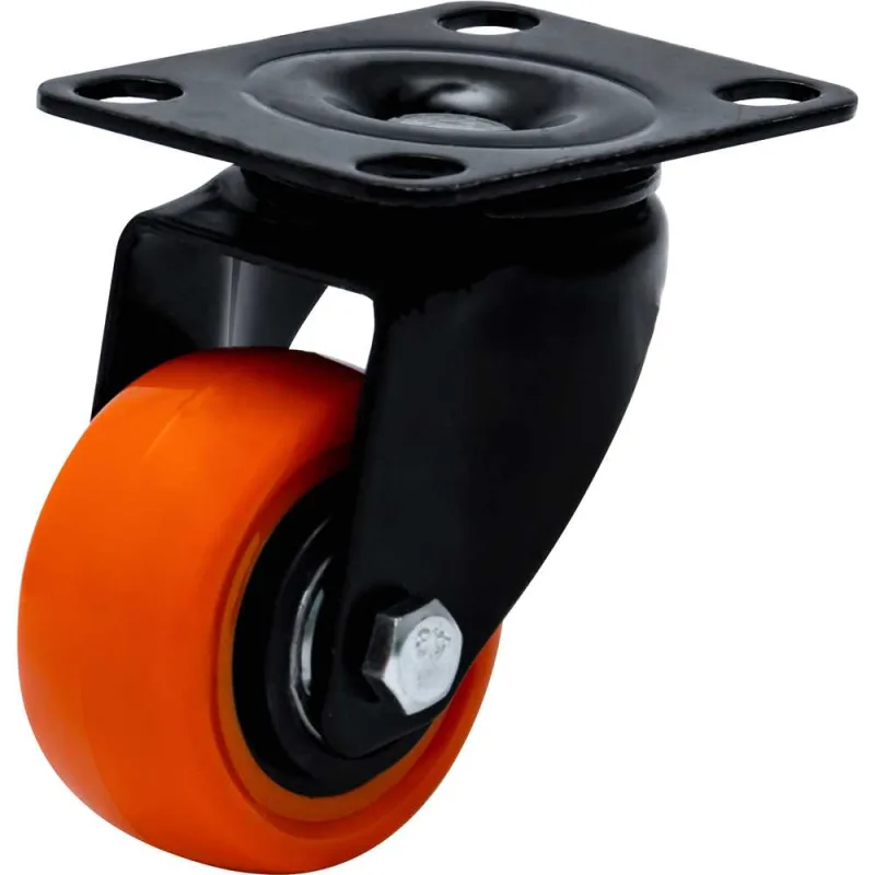 Rodízio giratório leve série black 2" roda laranja 50 kg - COLSON - COLSON - Movimentação De Materiais