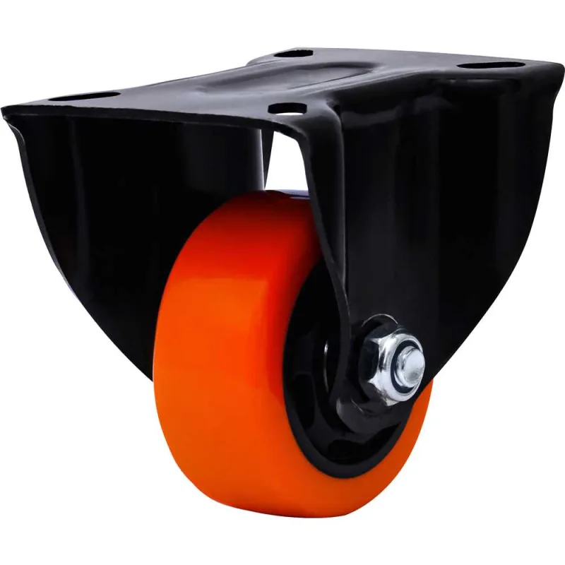Rodízio fixo leve 2" série black roda laranja 50 kg - COLSON - COLSON - Movimentação De Materiais