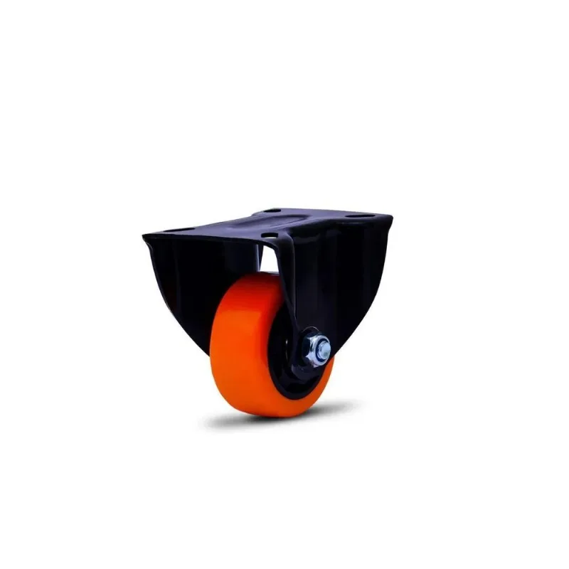 Rodízio Fixo Série 12 Com Placa 3" Colson Esfera Redonda Linha Leve Black