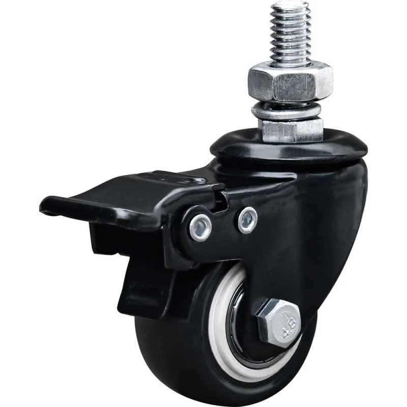 Rodízio giratório leve série black 2" com freio 50 kg - COLSON - COLSON - Movimentação De Materiais