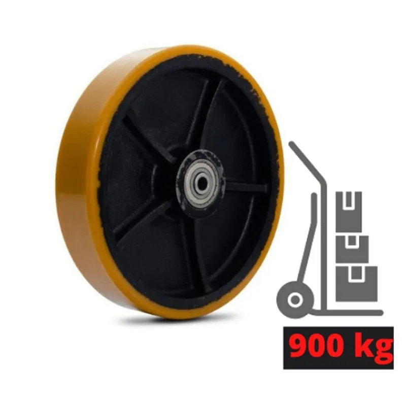 Roda Industrial 8x2 Roda De Ferro 900 Kg R.82.pf.e
