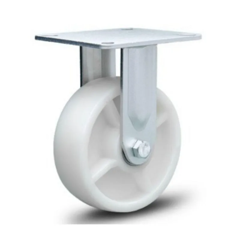 Rodizio Industrial Fixo 6x2 Roda De Nylon C/ Rolamento 450kg