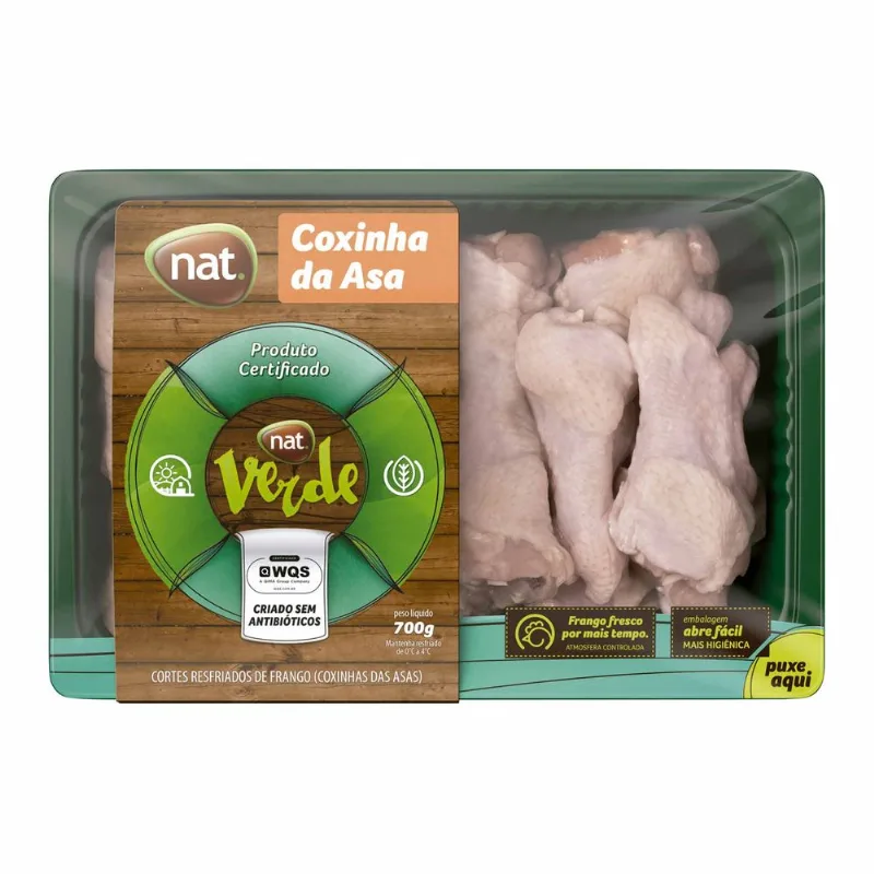 Coxinha da Asa de Frango Resfriada Nat Verde 700g