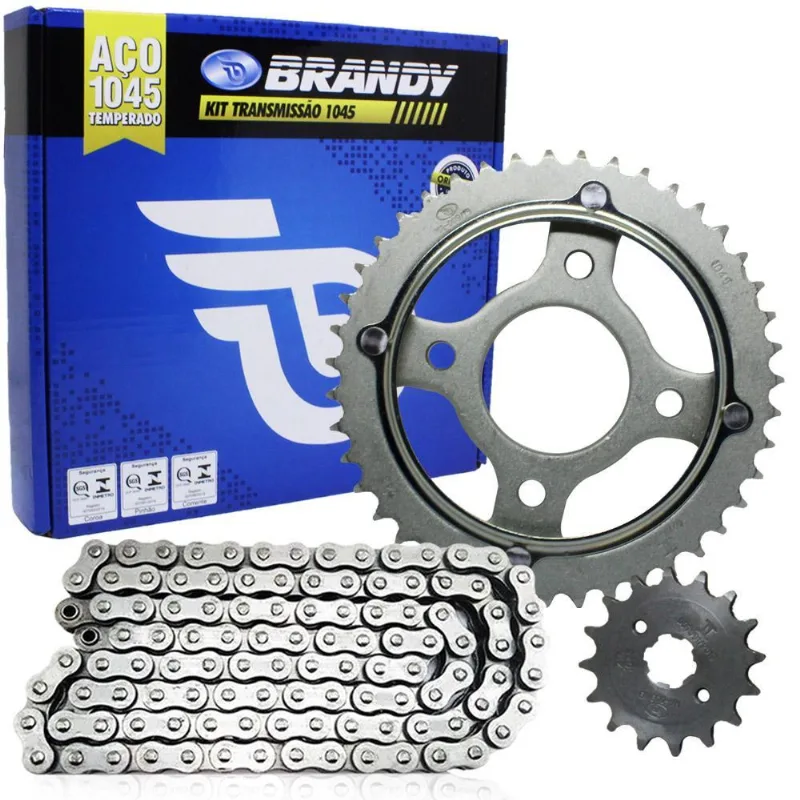 Kit Relação Titan 125 1983 A 1999 Aço 1045 Reforçado Brandy