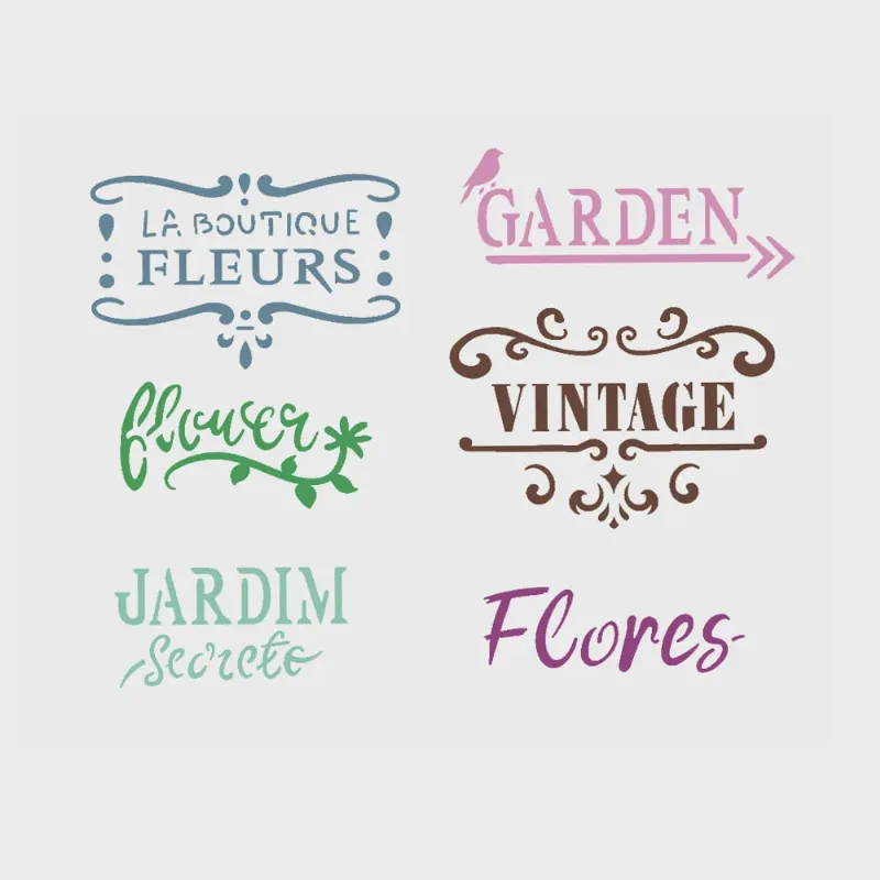 Stencil Sp. 15x20 2884 Frases p/ Jardim