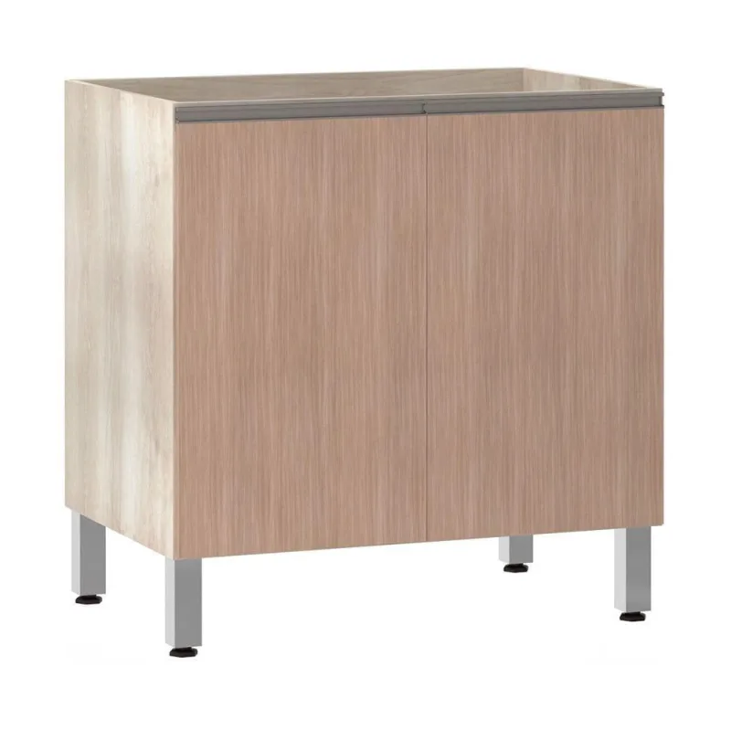 Balcão Sem Tampo 80cm Luci Legno Crem e Cumaru - Luciane - Móveis
