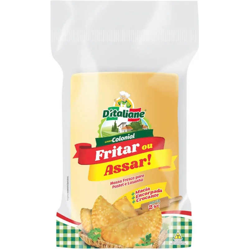 Massa para Pastel D'italiane Colonial Rolo 2kg